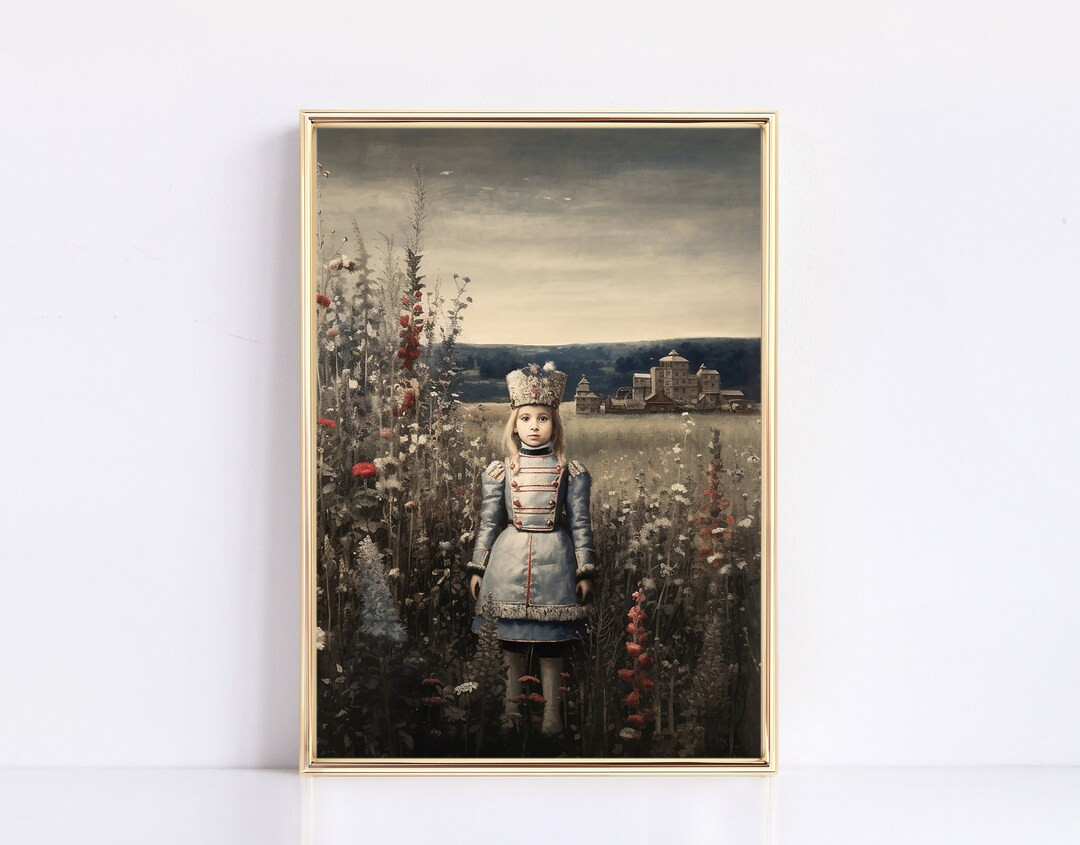 Nutcracker Girl Print Christmas Print Neutral Vintage Digital Print Christmas Landscape Vintage C... | Etsy (US)