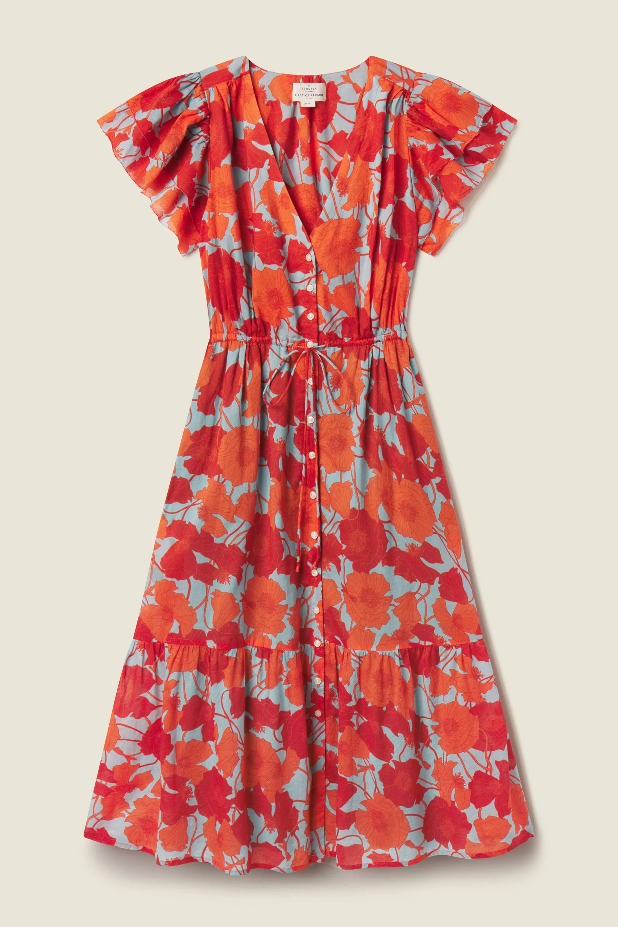 Kristine Dress Shoreline Poppy | TROVATA