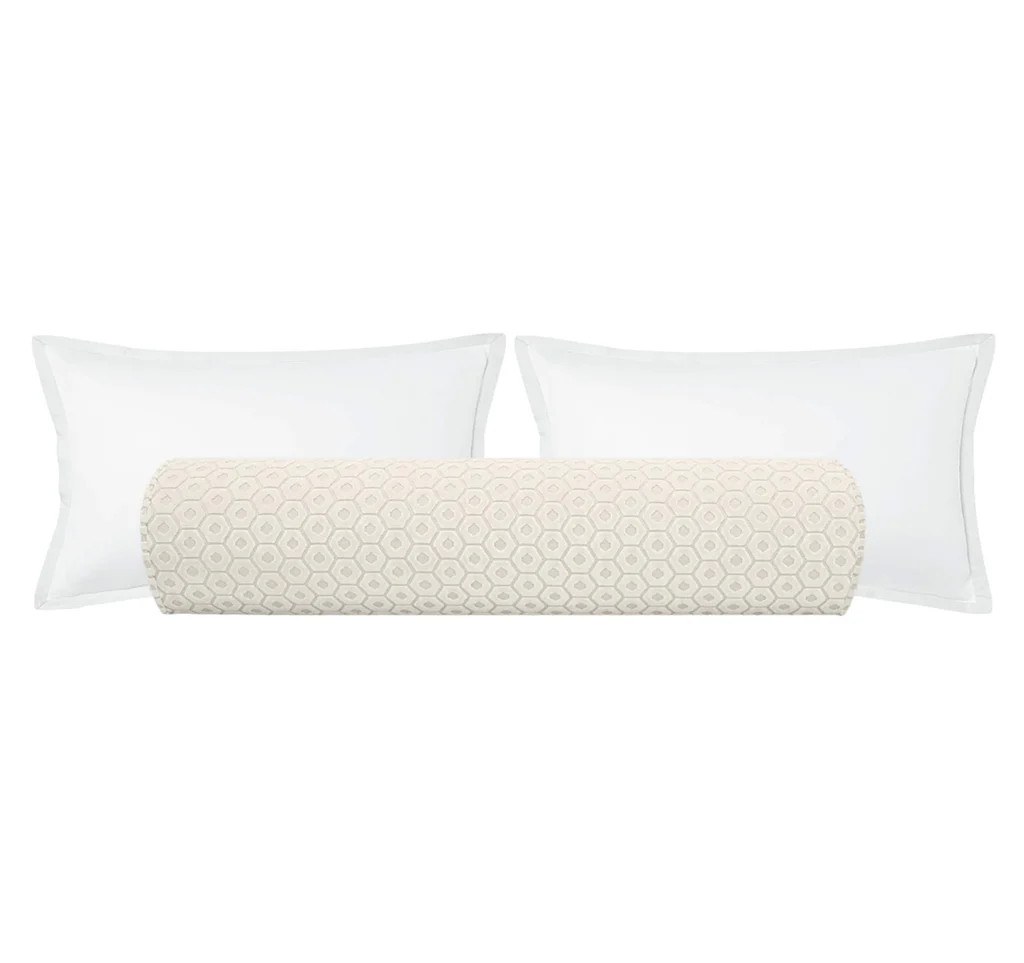 THE BOLSTER :: PALOMA CUT VELVET // ALABASTER | LITTLE DESIGN COMPANY
