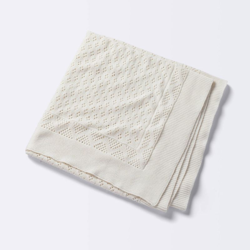 Seed Stitch Pointelle Baby Blanket - Cream - Cloud Island™ | Target