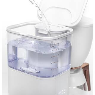 Cafe 10 Cup Matte White Specialty Drip Coffee Maker with Glass Carafe and warming plate, Wi-Fi co... | The Home Depot