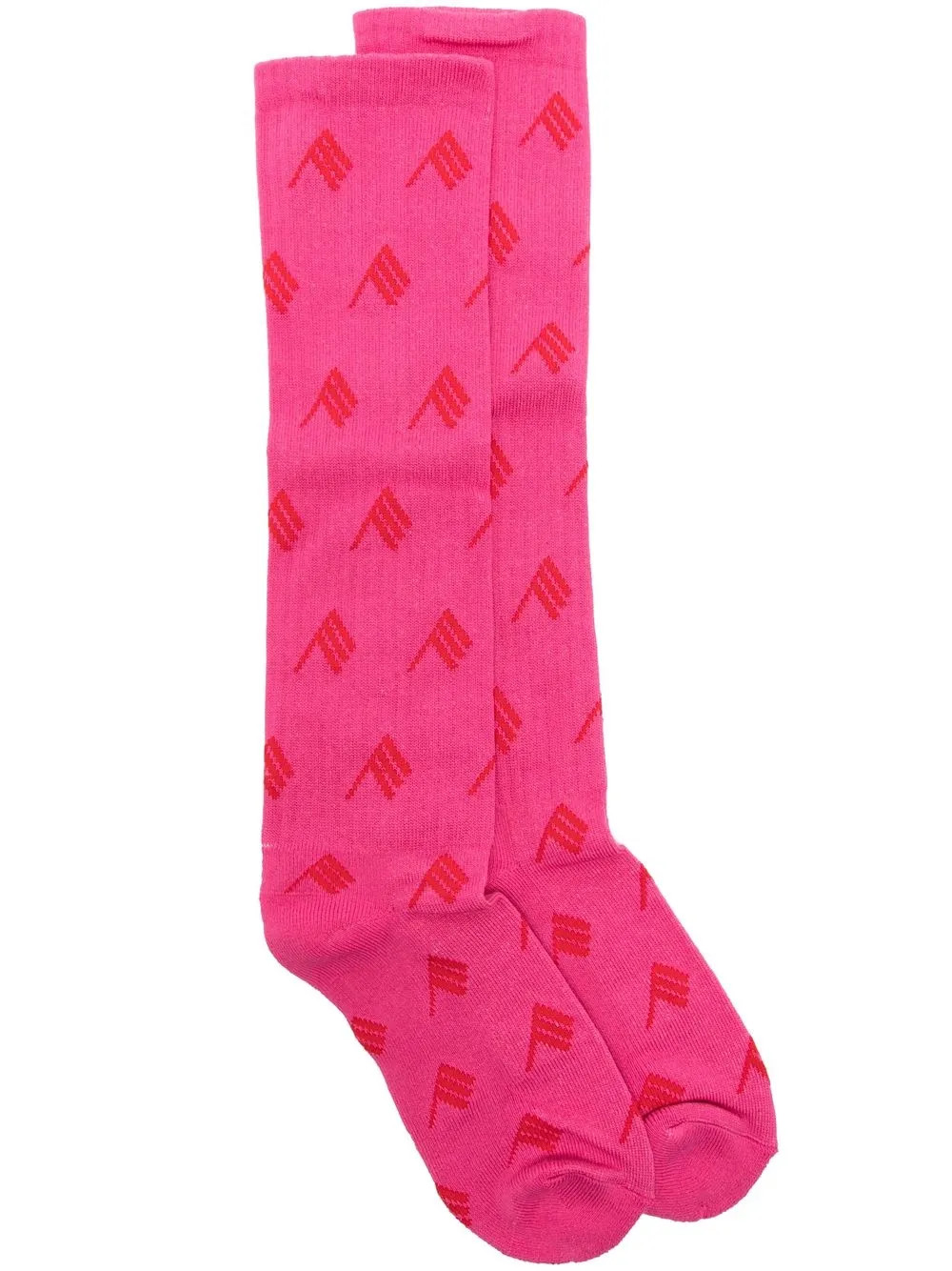 The Attico Ribbed logo-embroidered Socks - Farfetch | Farfetch Global