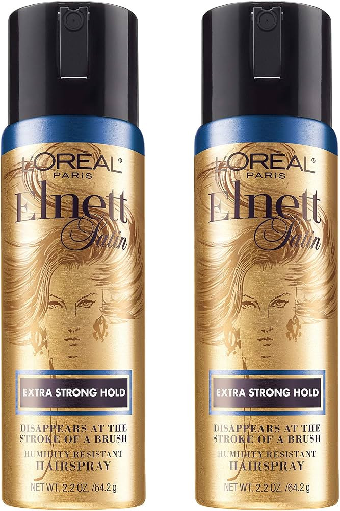 L'Oreal Paris Hair Care Elnett Extra Strong Hold Travel Size Hairspray, Long Lasting Plus Humidit... | Amazon (US)
