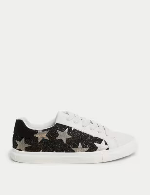 Lace Up Star Print Trainers | M&S Collection | M&S | Marks & Spencer (UK)