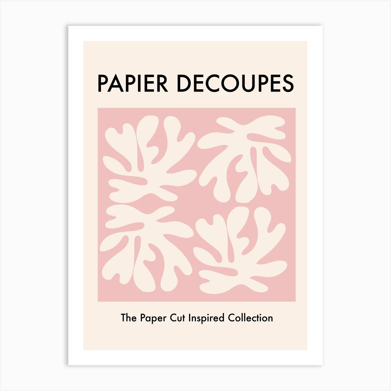 Papiers Paper Cut Pink Art Print | Fy! (UK)