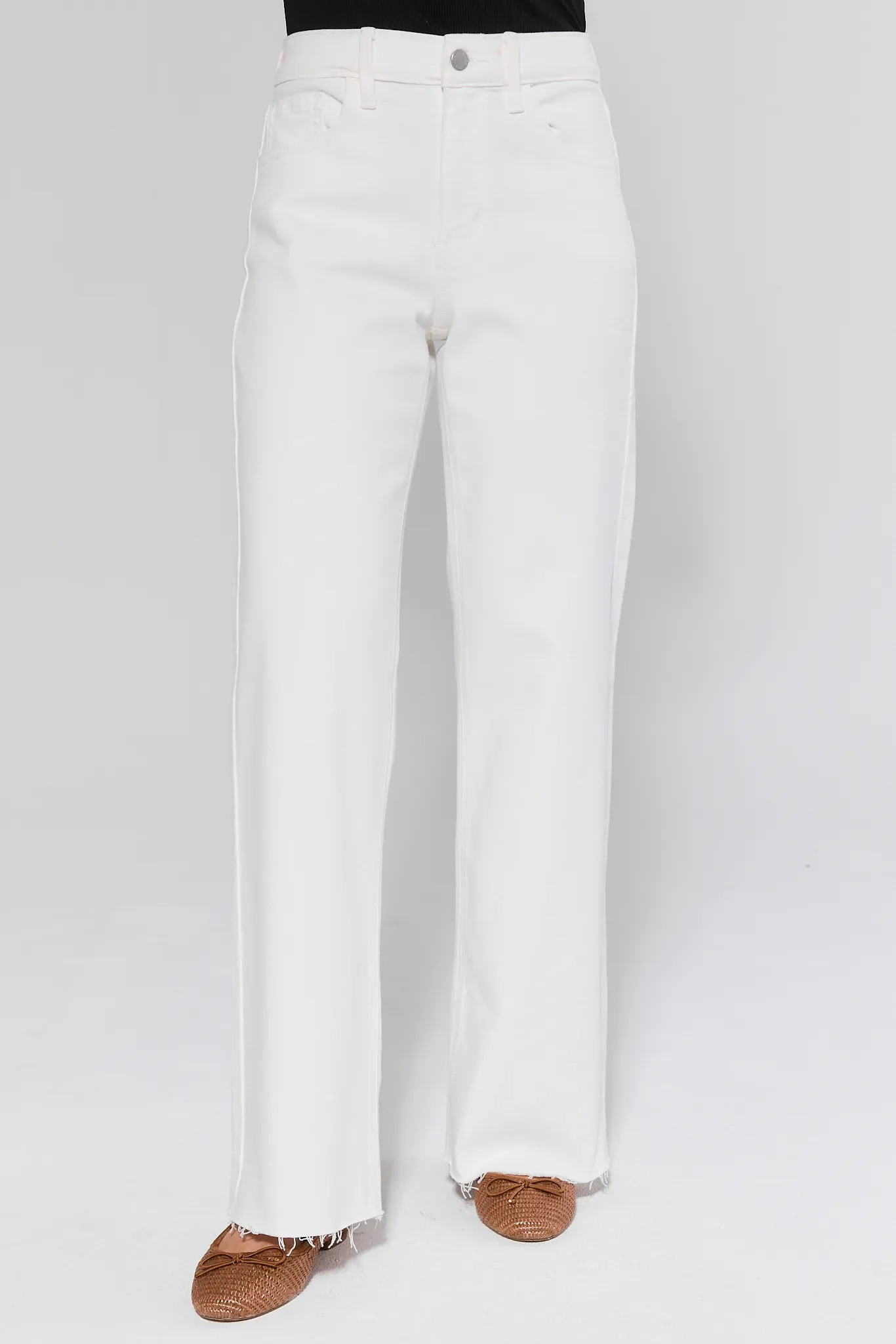 Serena White Straight Leg Jeans | Avara