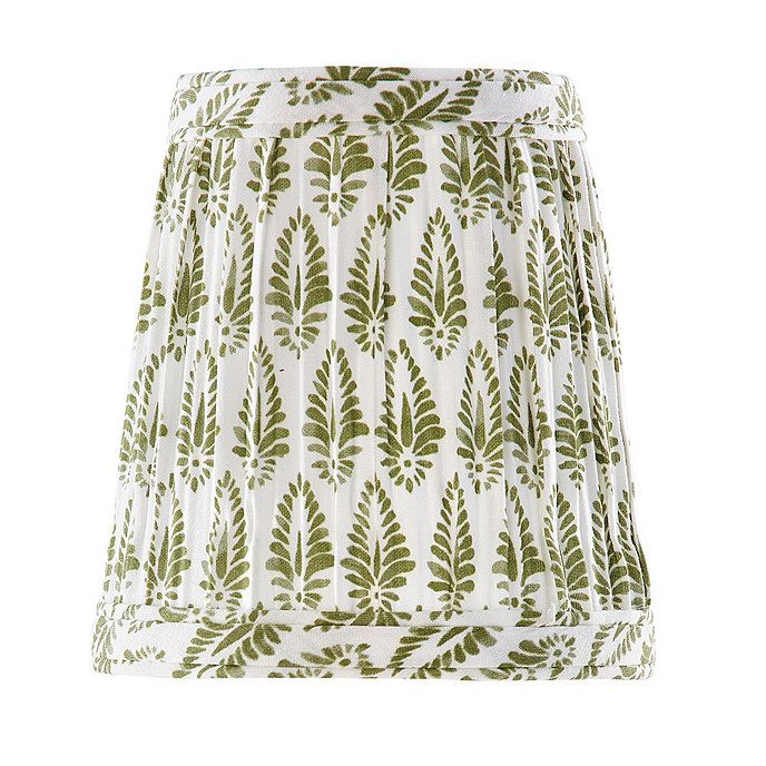 Isla Pleated Tall Chandelier Shade Handmade in Floral Print & Clip Converter | Ballard Designs, Inc.