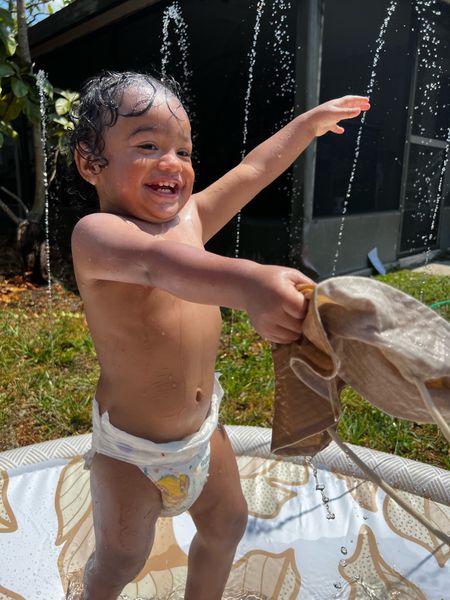 Whipped out the splash pad sprinklers today ⛲️

#LTKbaby #LTKkids #LTKswim