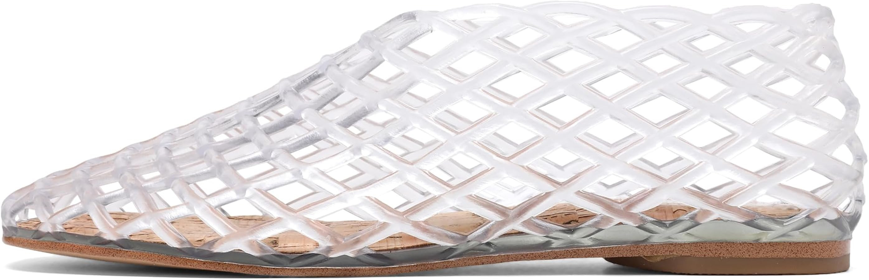 Jelly Mesh Ballet Flats - Comfortable Clear Jelly Shoes, Adult Women's Closed Toe Flats Sandals | Amazon (US)