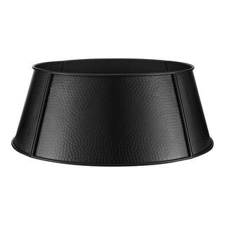 Home Accents Holiday 26 in Hammered Steel Christmas Tree Collar 22DC59845 - The Home Depot | The Home Depot
