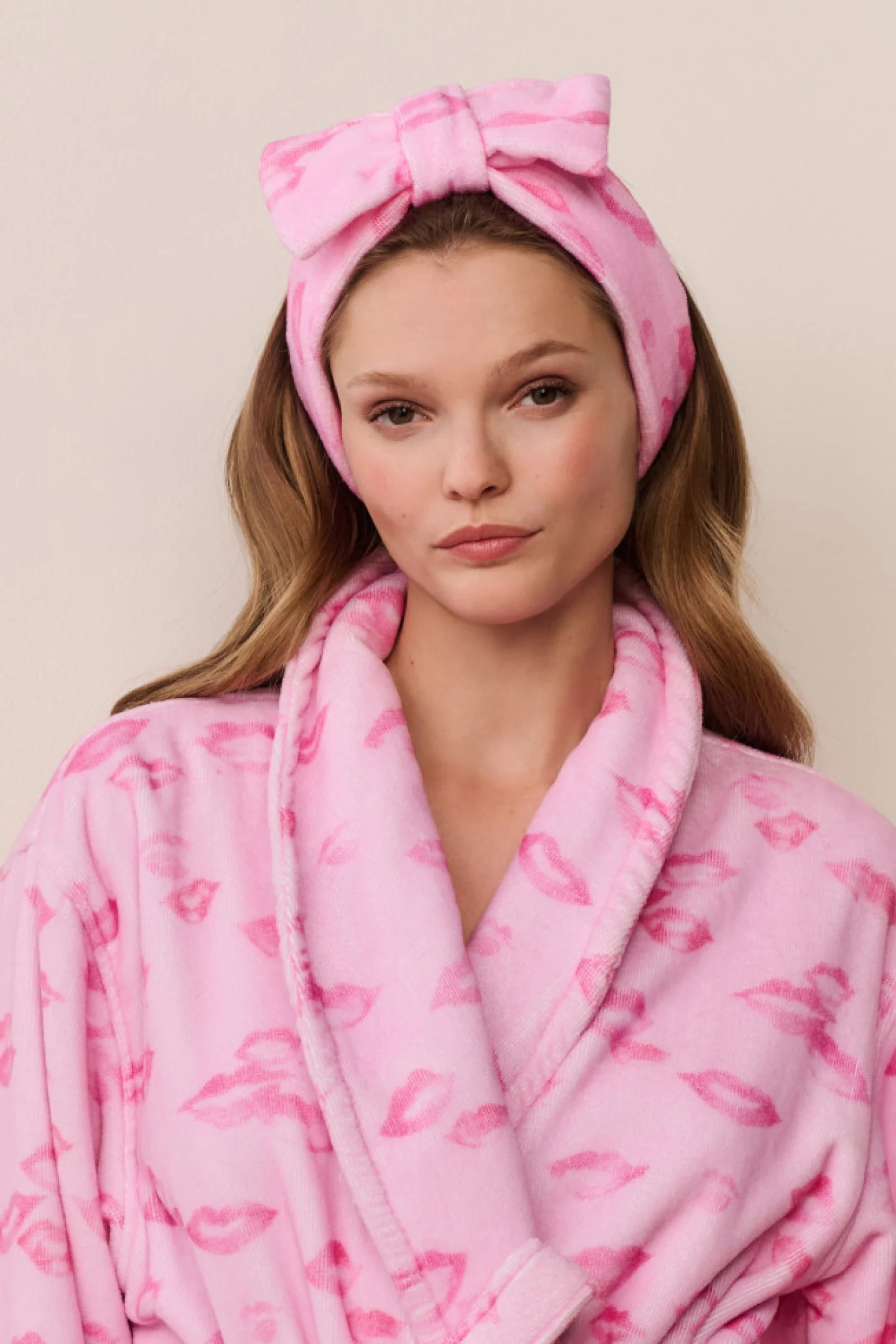 Kiss Print Face Wash Headband | LoveShackFancy