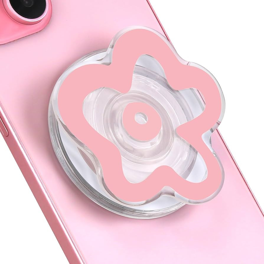 Phone Grip Compatible with MagSafe, Detachable Clear Flower Phone Grip Holder Collapsible, Compat... | Amazon (US)