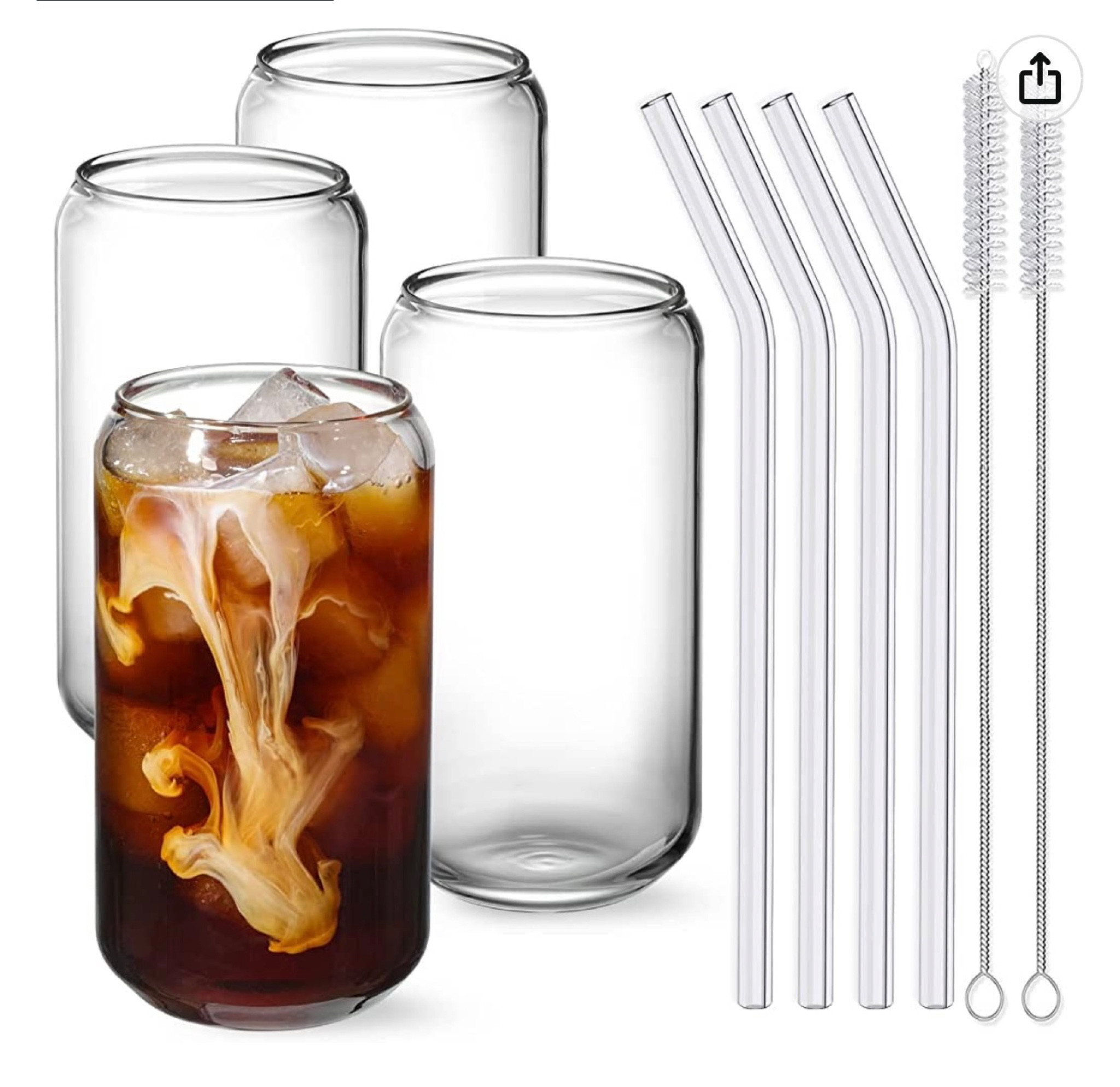 Iced coffee glass set with straws 

#LTKhome #LTKunder50 #LTKFind