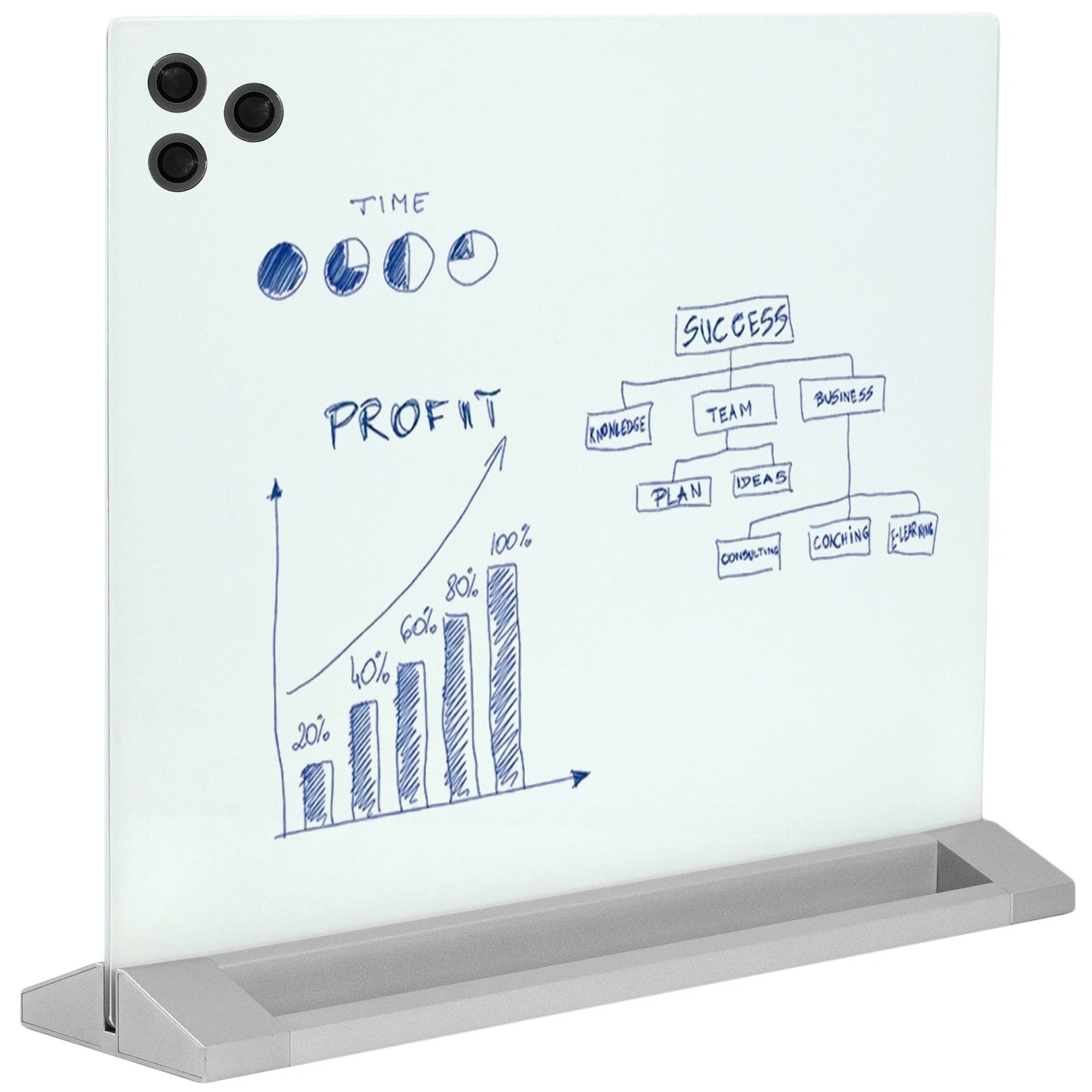 VIVO Glass Dry Erase Board Desktop Divider | 23" x 19" Whiteboard Partition | Wayfair North America