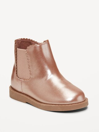 Shiny Faux-Leather Chelsea Boots for Toddler Girls | Old Navy (CA)