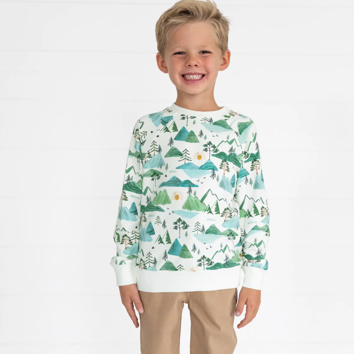 Mountain Mist Crewneck Sweatshirt | Little Sleepies