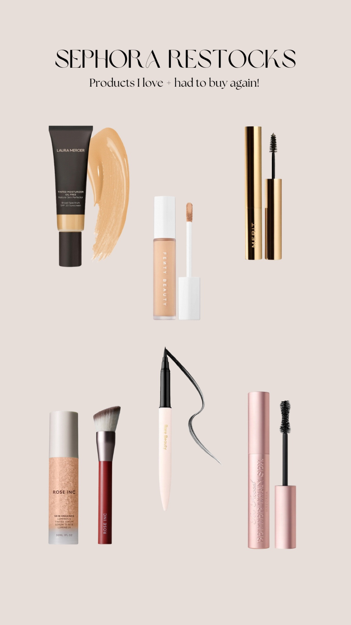 Sephora restocks I bought this week 🎉 These are all trusted products I love and use on a daily basis! 

#LTKunder50 #LTKunder100 #LTKbeauty