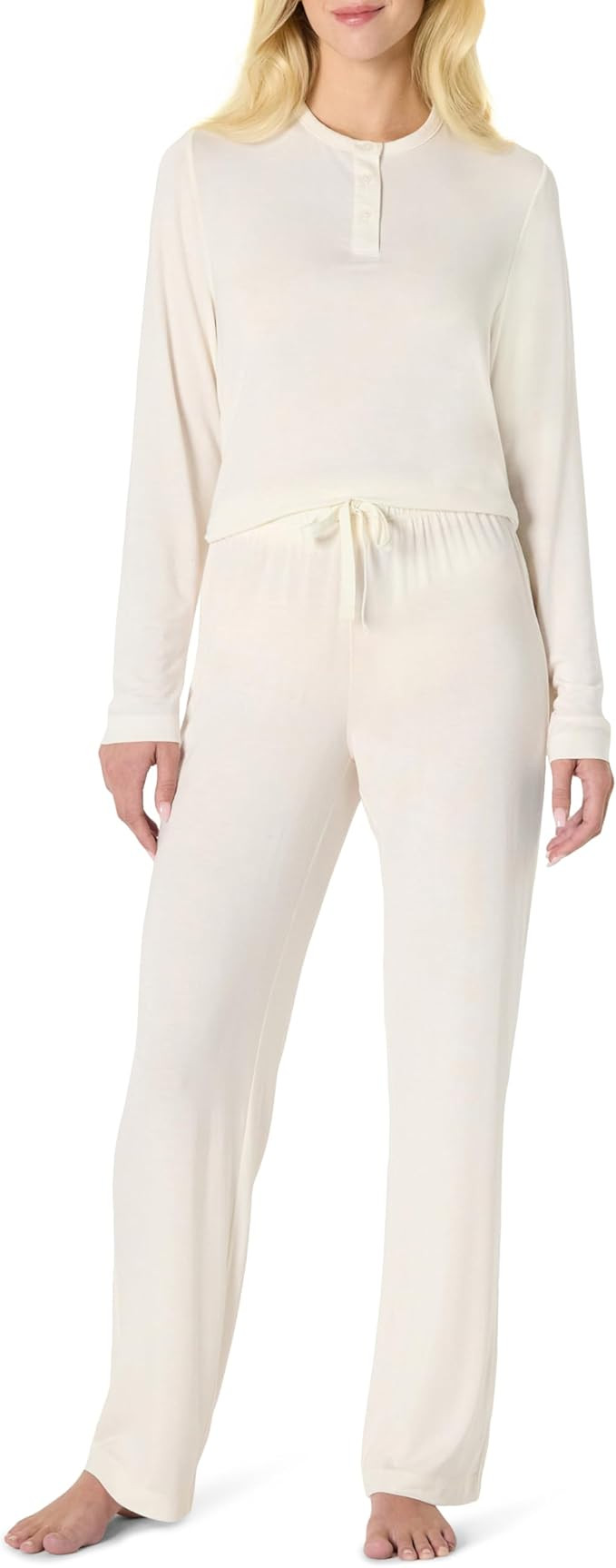 Amazon Essentials x Sofia Grainge Women's Long Sleeve Henley Pajama Set | Amazon (US)