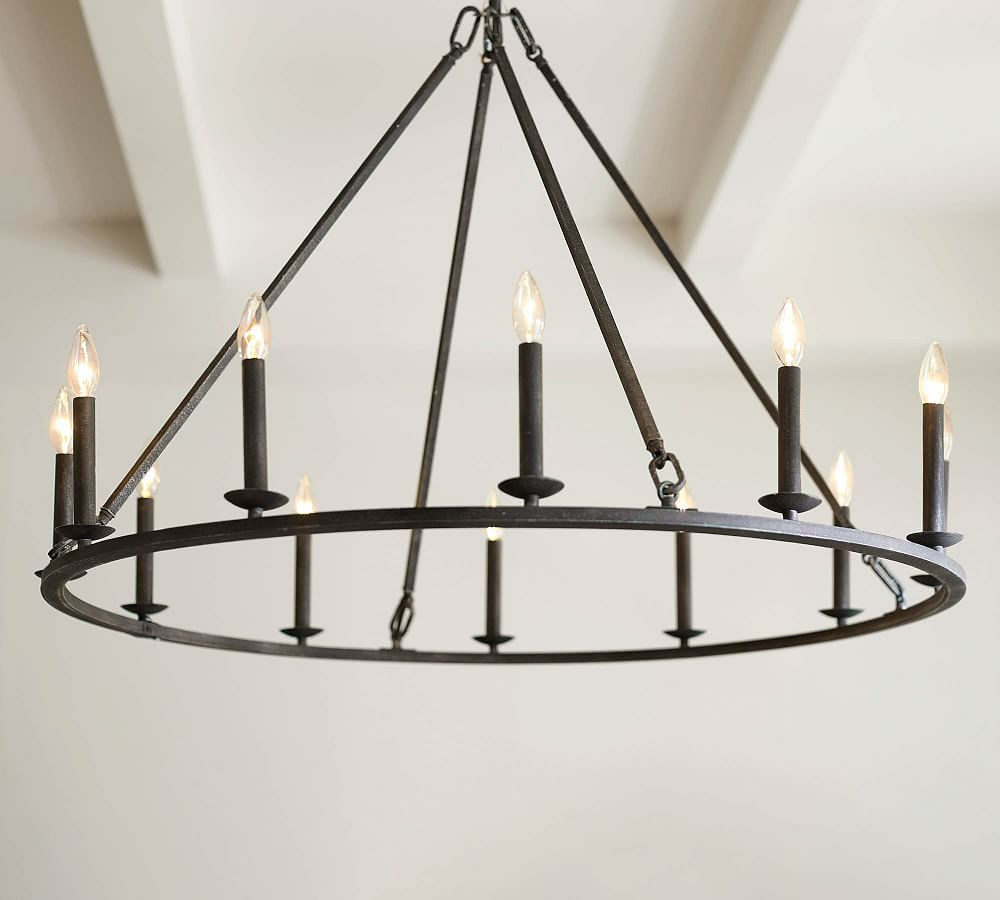 Remington Iron Round Chandelier | Pottery Barn (US)