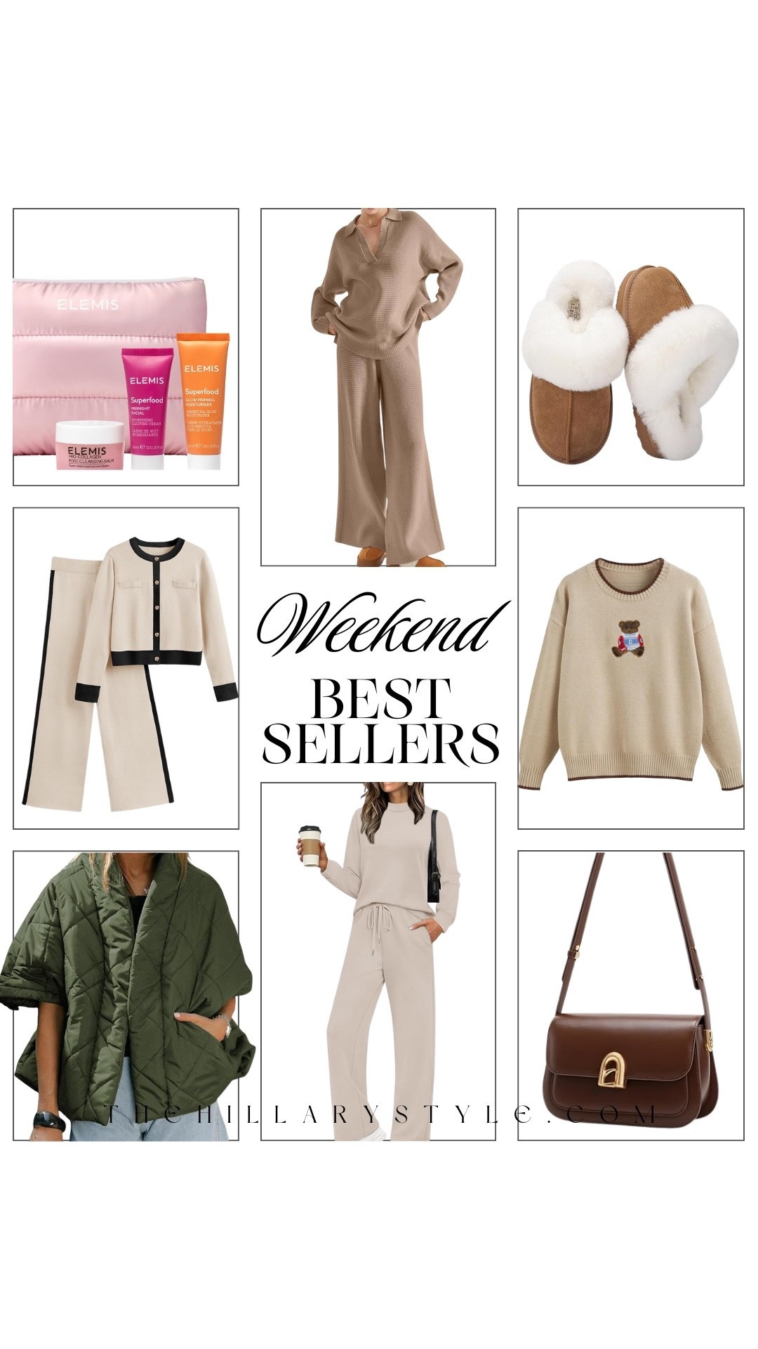 Cozy, neutral fall staples for effortless everyday style. From waffle-knit lounge sets and soft wide-leg knits to lightweight quilted vests and chic leather handbags, these pieces make travel, errands, and lounging feel elevated. Linking similar favorites so you can build the perfect fall-winter capsule.

#LTKOver40 #LTKStyleTip #LTKBeauty
