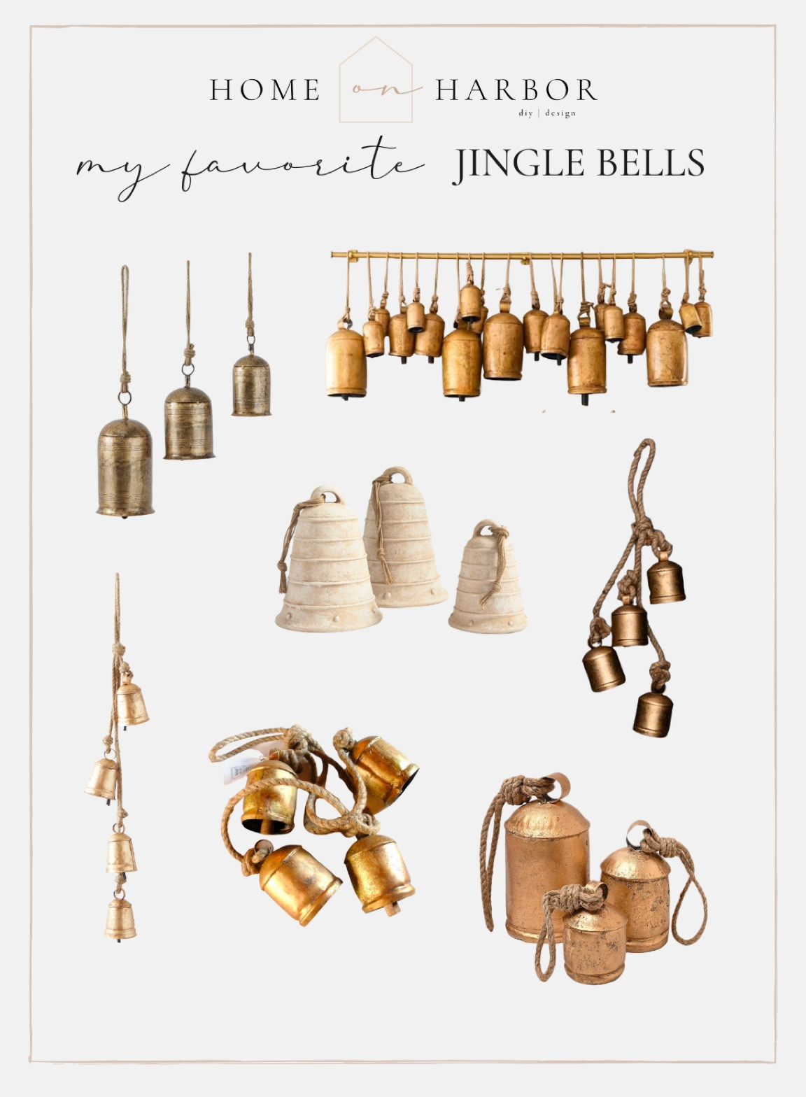 Brass bells, vintage bells, jingle bells, holiday and Christmas decor to buy now! 

#LTKhome #LTKHoliday #LTKSeasonal
