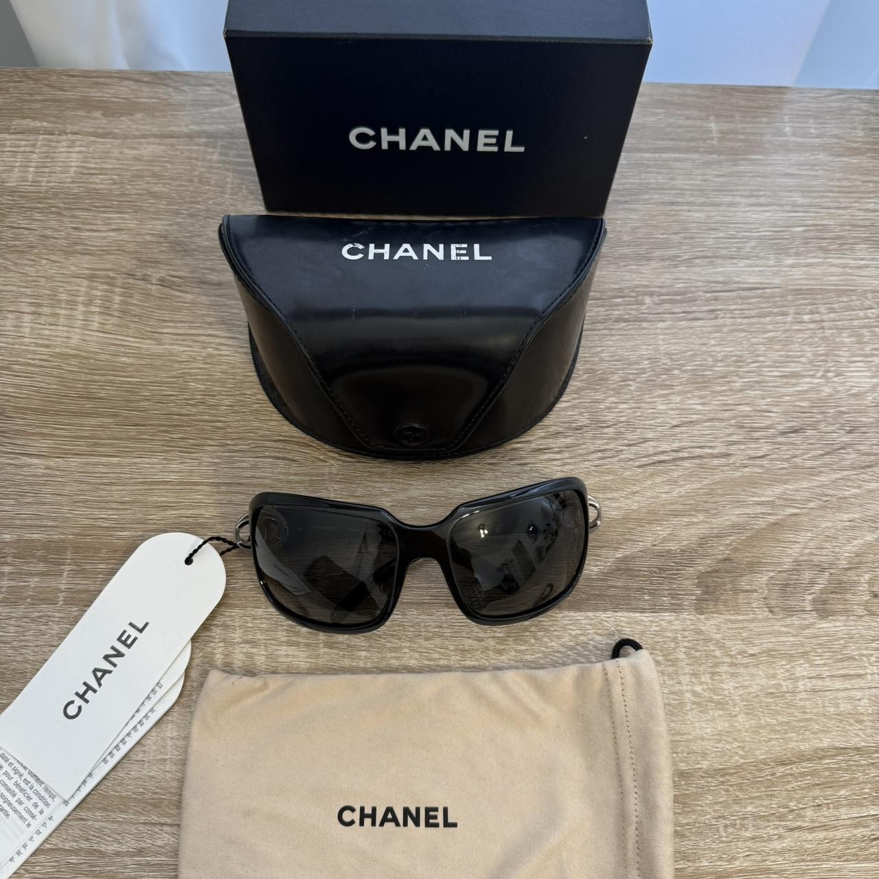 Chanel Women's Sunglasses - Black | Depop US