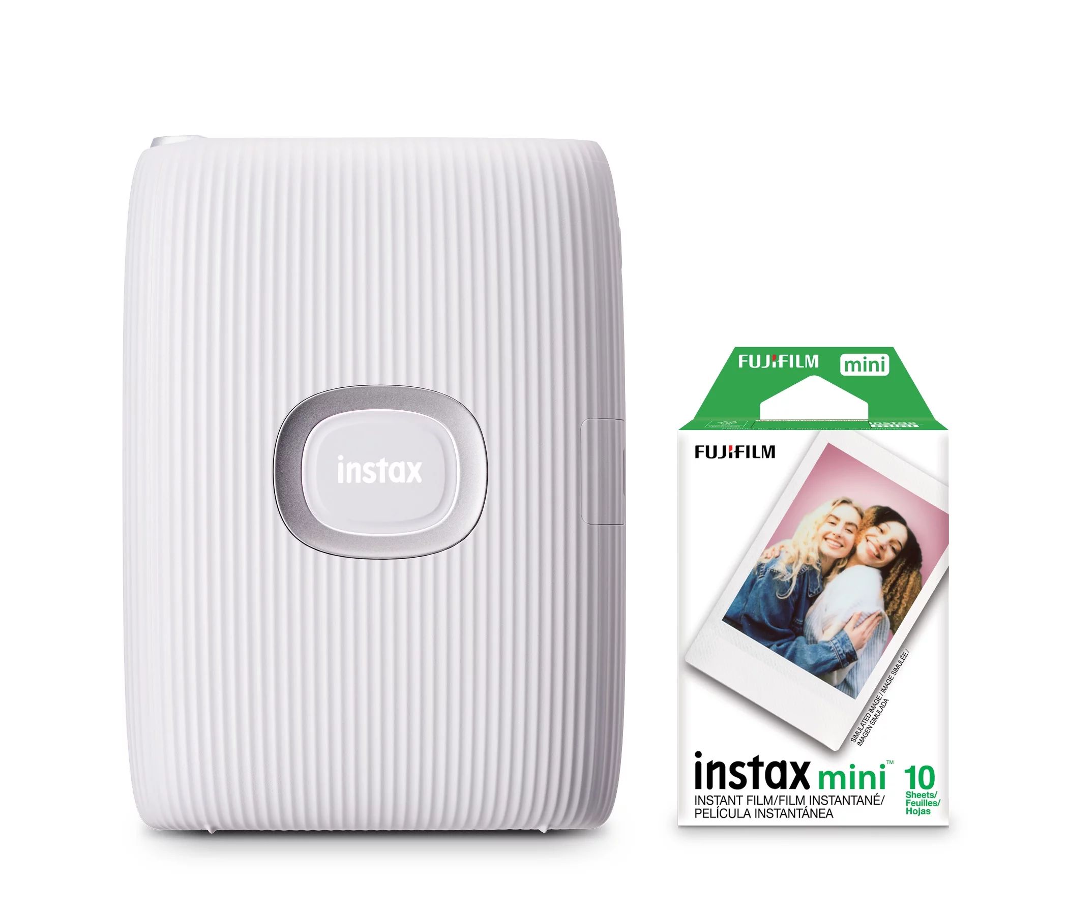 Fujifilm INSTAX Mini Link 2 Smartphone Printer Bundle with Film (10-pack), Clay White | Walmart (US)