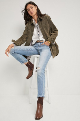 Pilcro Mid-Rise Slim Boyfriend Jeans | Anthropologie (US)