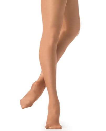 Danskin Women's Plus Ultrashimmery Footed Tight,Toast,2x | Amazon (US)