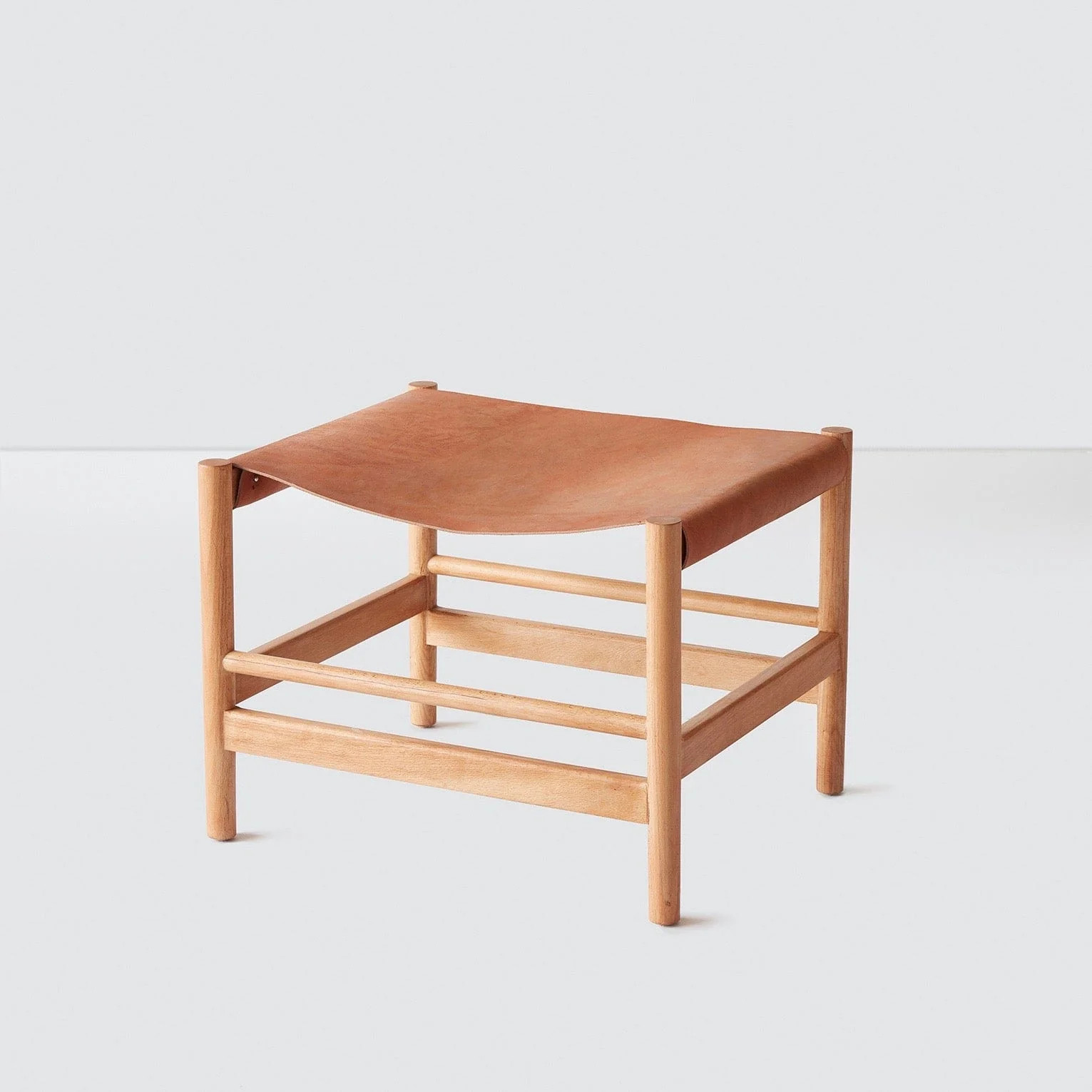 Leather Safari Stool - Modern Ottoman   – The Citizenry | The Citizenry