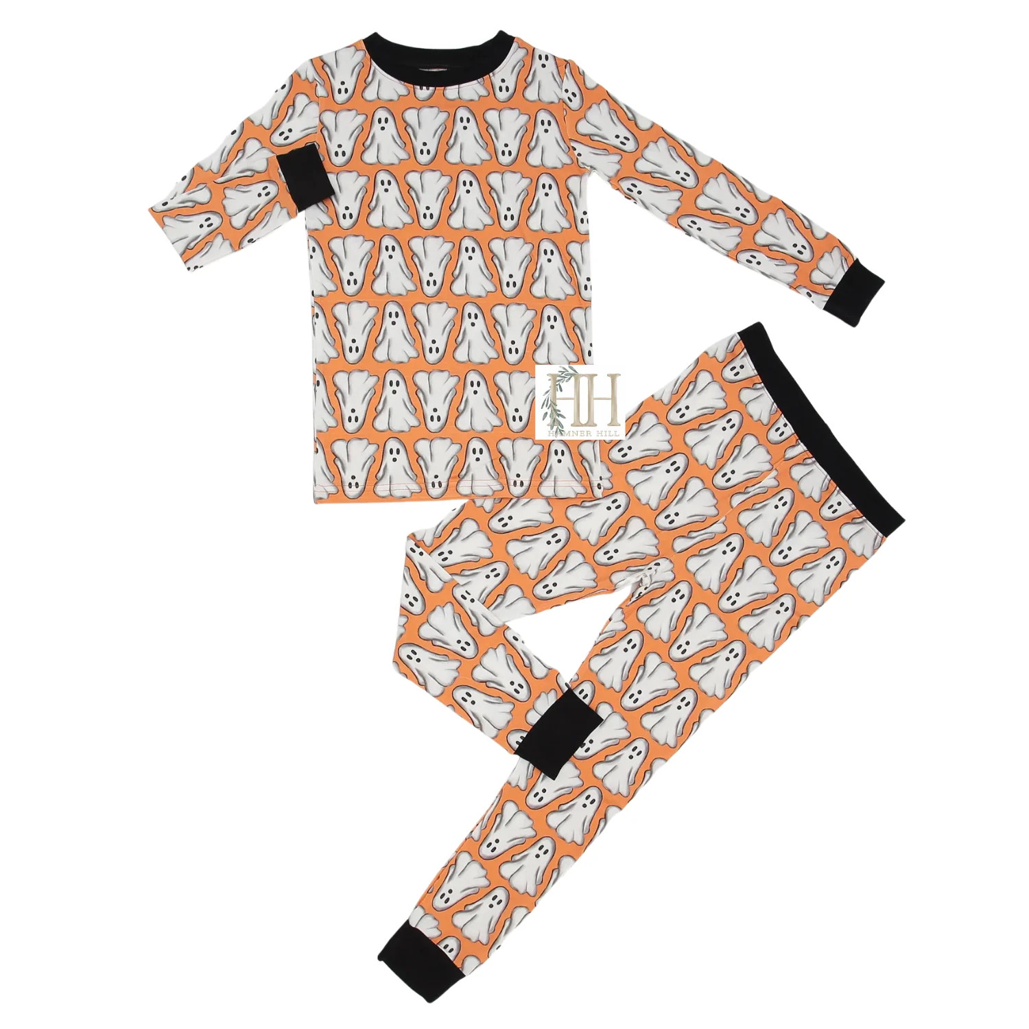 Orange and Black Ghosts Loungewear Set | Hamner Hill
