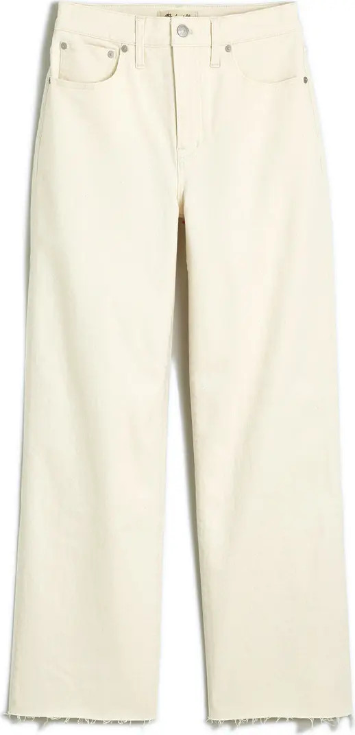 Madewell The Perfect Vintage Raw Hem High Waist Crop Wide Leg Jeans | Nordstrom | Nordstrom