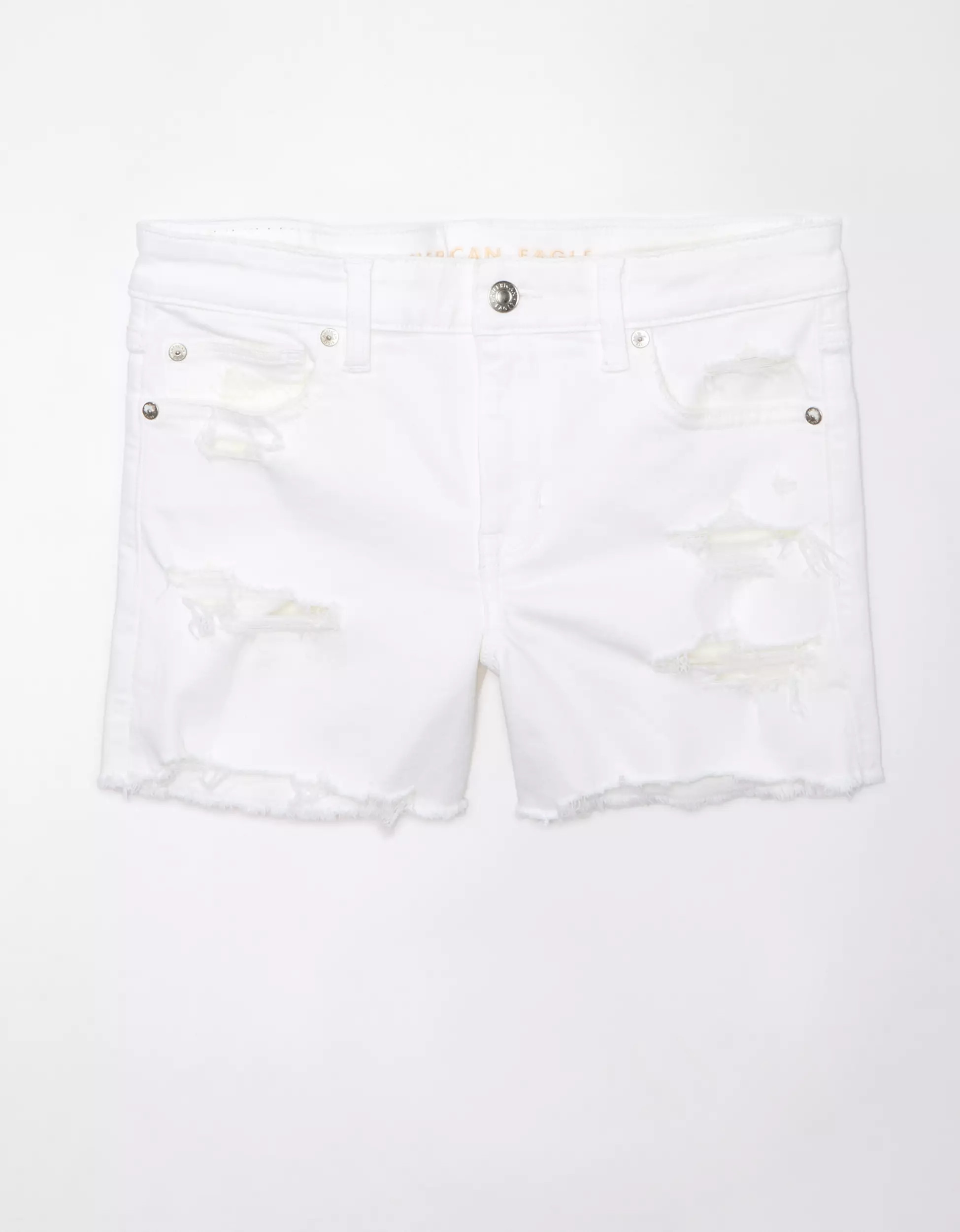 AE Next Level Ripped Denim Midi Short | American Eagle Outfitters (US & CA)