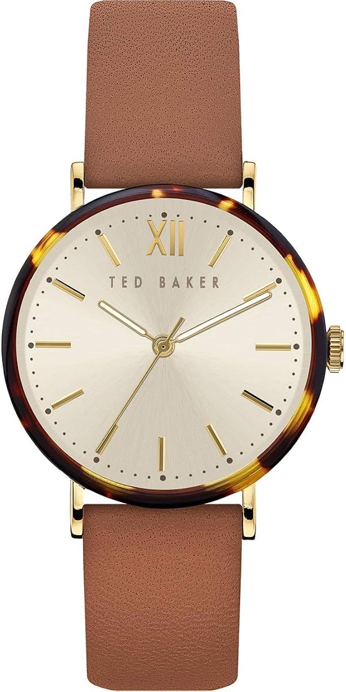 Ted Baker PHYLIPA Women's Tan Leather Strap Watch (Model: BKPPHF913) | Amazon (US)