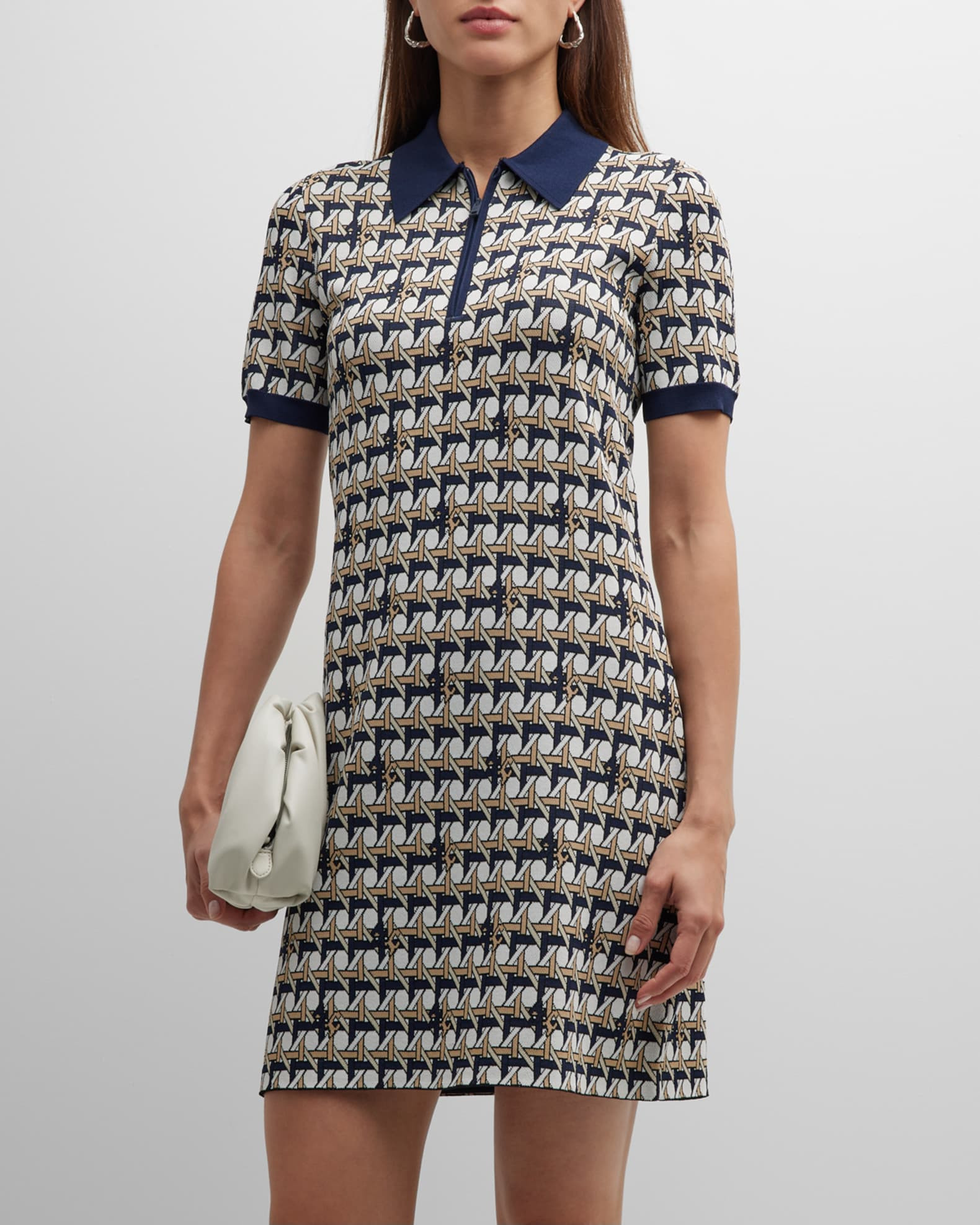 Basketweave Polo Mini dress | Neiman Marcus