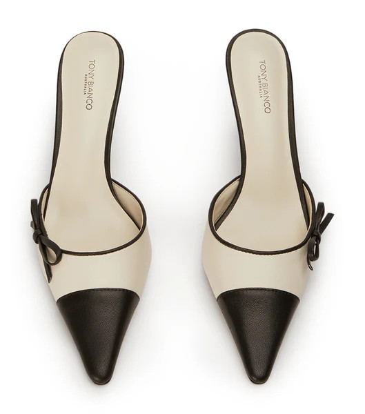 Shirley Bone/Black Heels | Tony Bianco US