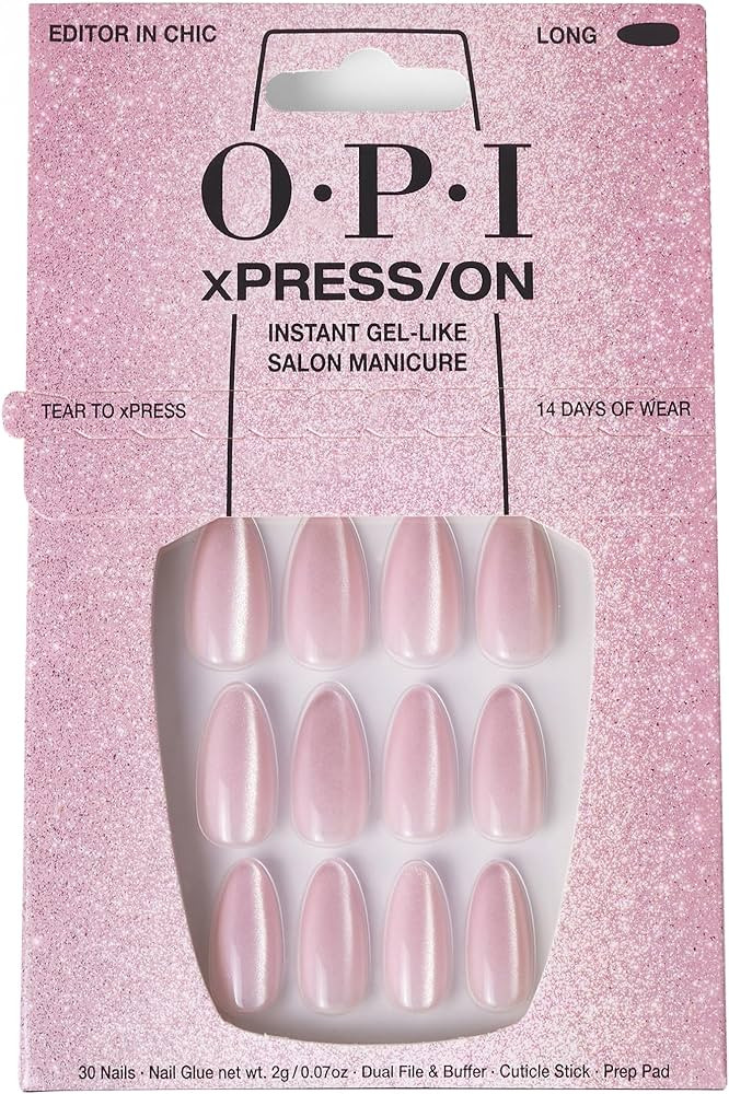 OPI xPRESS/ON Press on Nails | Long Almond Nail Art Press On Nails | With Nail Glue | Long Lastin... | Amazon (US)