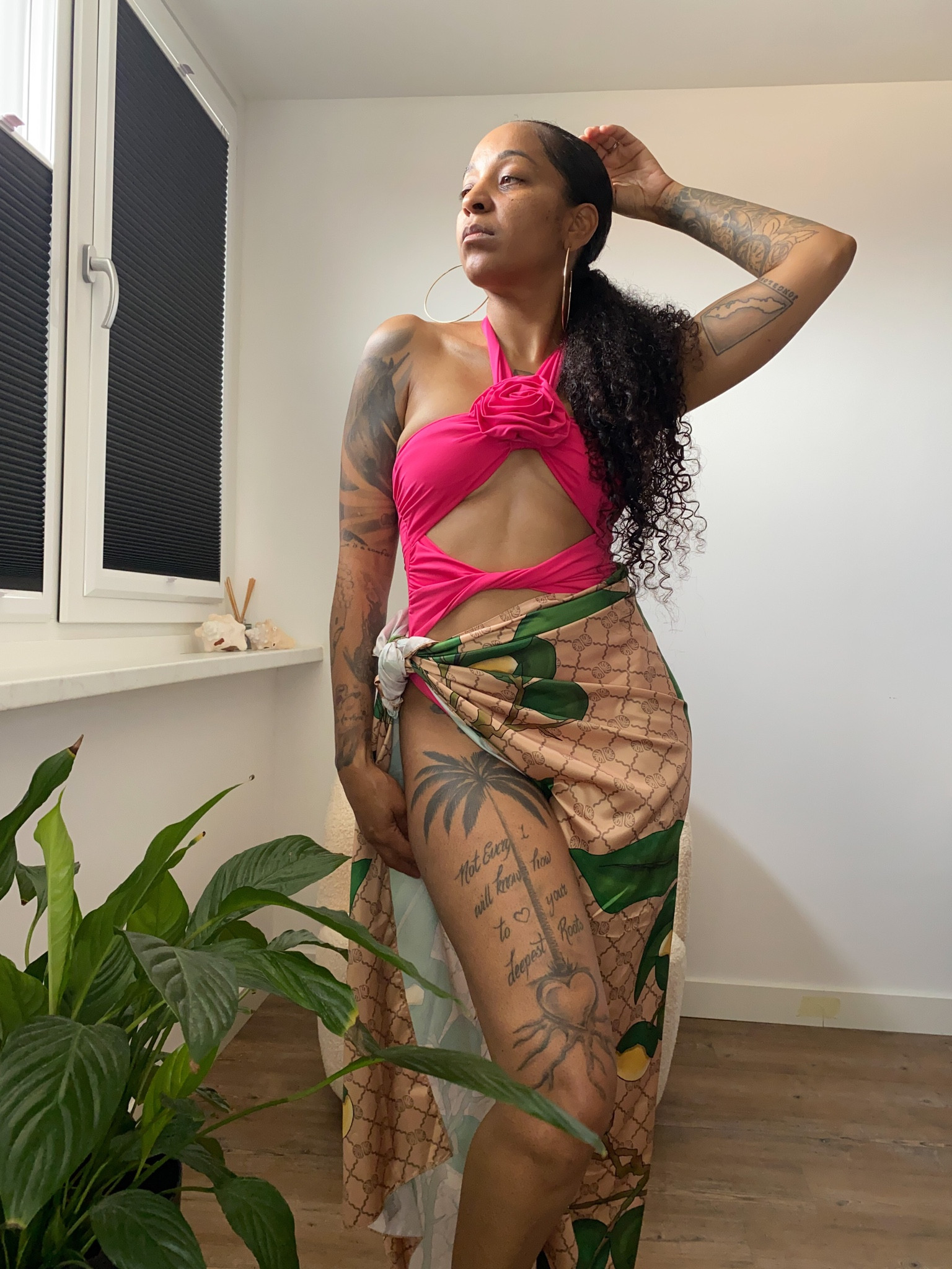 High leg cut-out swim swimsuit with cover up. 

I have linked some alternatives to inspire you. 

Beach outfit inspiration, floral swimsuit, cerise swimwear, summer style, halterneck swimsuit, H&M, beachwear, sarong, ombré sarong, black sarong, accessories, short sarong, scarves with patterns, Netherlands.

#LTKunder50 #LTKSeasonal #LTKswim