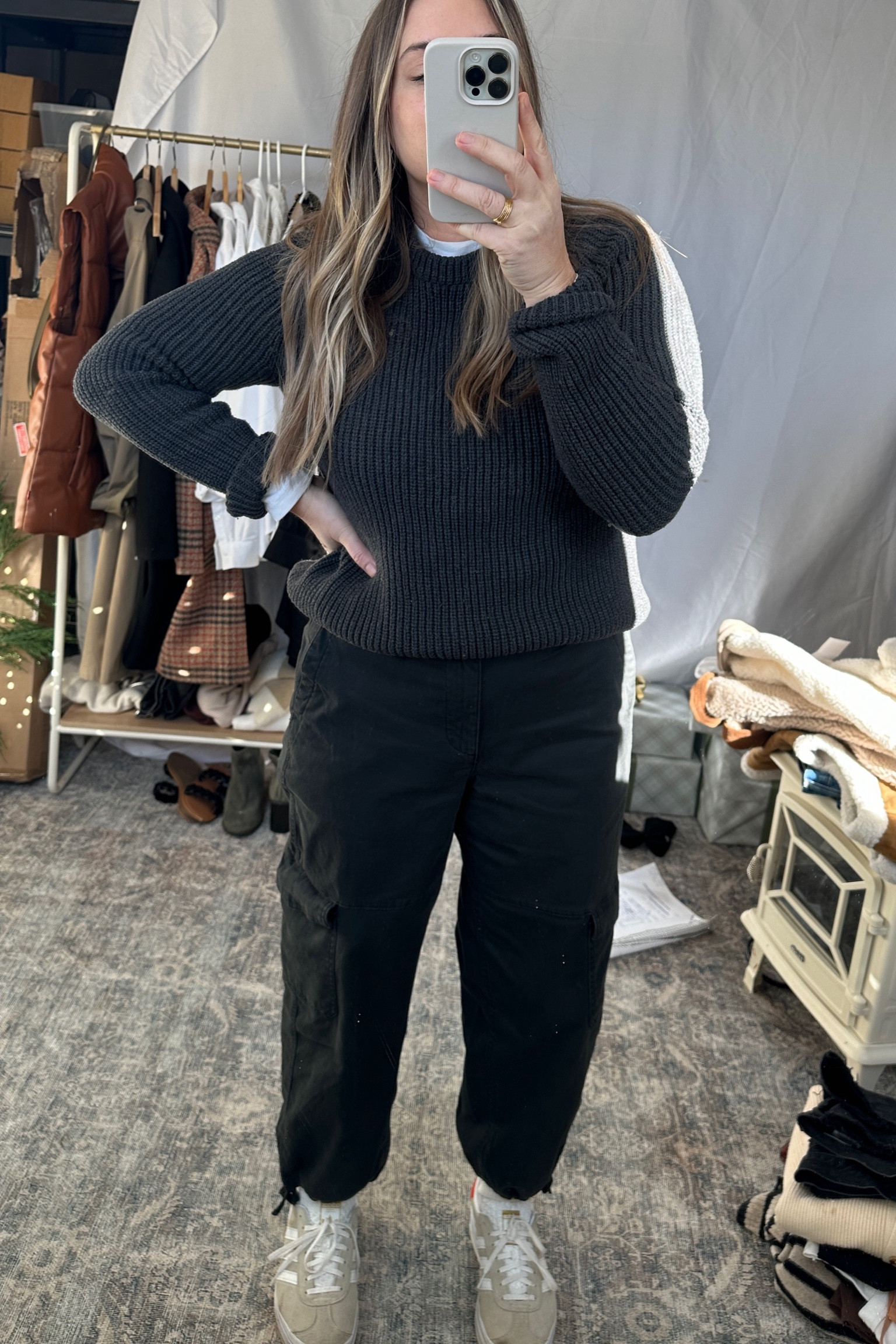 Sweater/ true to size

Pants / they run big - i went with my smaller size medium

Shoes/ run big- size down 1/2 size

White long sleeve- true to size


Adidas bold gazelle 
Quince sweater
Cargo joggers old navg

#LTKSeasonal #LTKfindsunder100 #LTKMostLoved