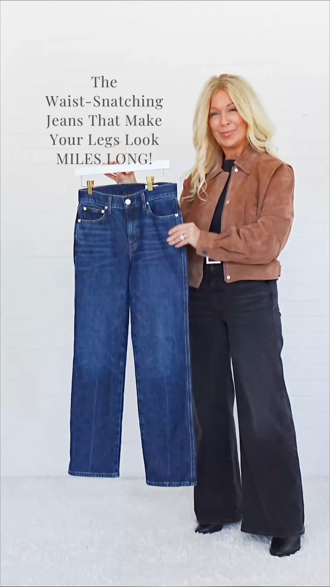 I’m only 5'0". But look how LONG my legs look in these jeans!

The waist? Snatched.

The straight-leg fit? So slimming.

And I’ve linked the whole outfit for you!

Valarie ☕️🍂
52yo | 5'0" | Generally wear size 2

#LTKSeasonal #LTKOver40 #LTKPetite