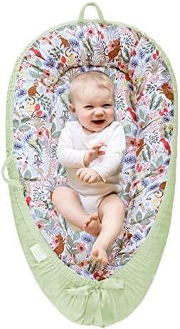 Baby Lounger Nest Newborn Co Sleeper for Baby in Bed Newborn Baby Nest Sleeper Organic Cotton Baby C | Amazon (US)