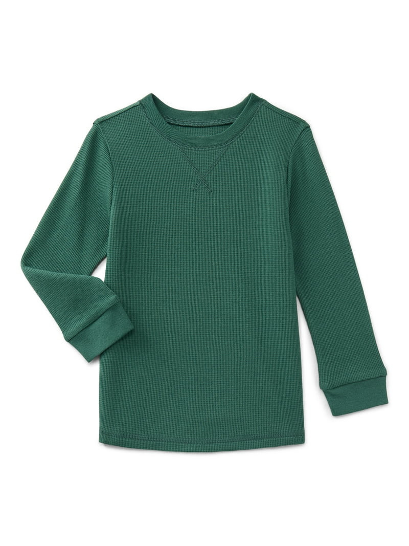 Garanimals Toddler Boys Holiday Micro Thermal Tee with Long Sleeves, Sizes 18M-5T | Walmart (US)