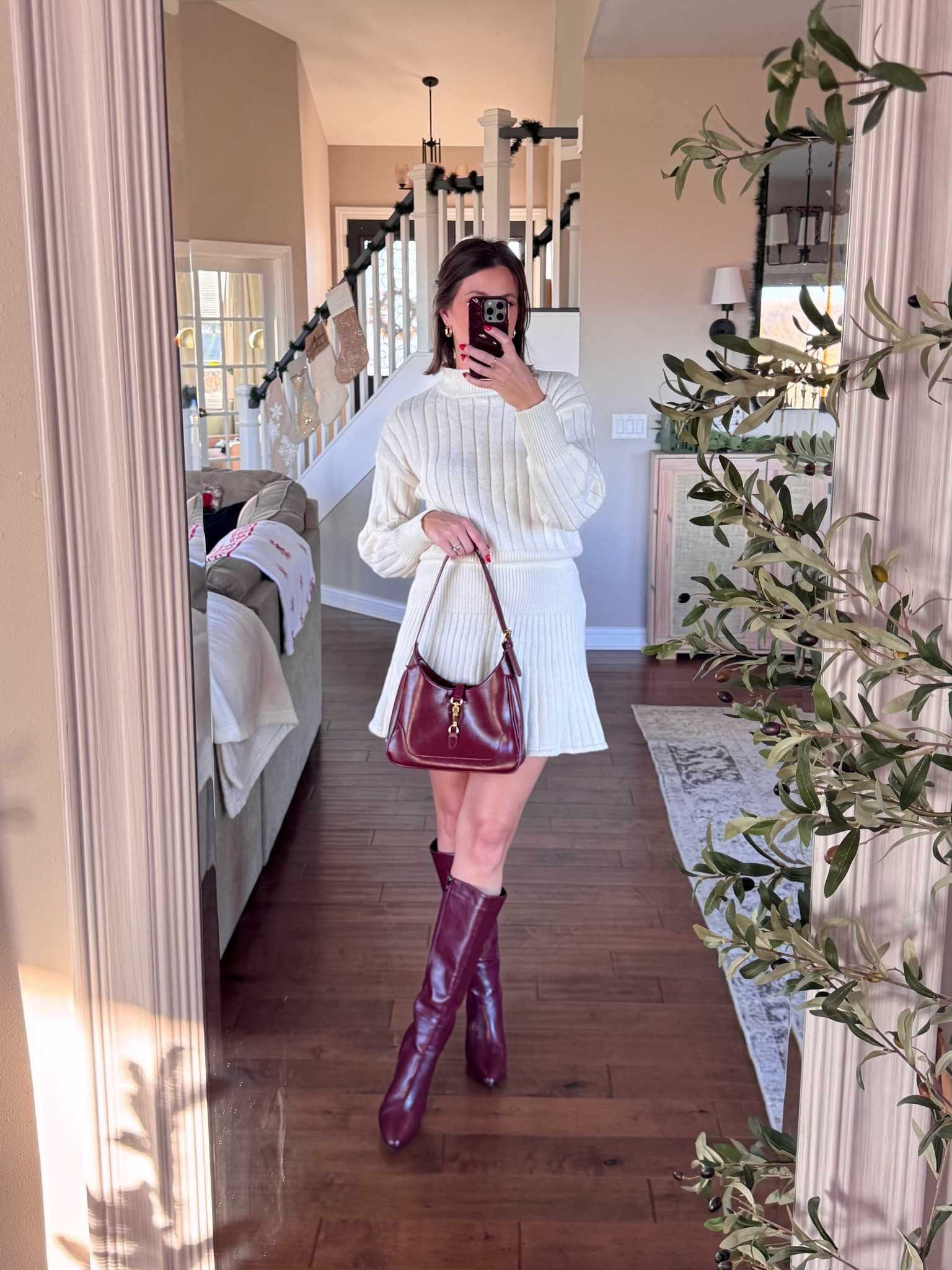 Holiday outfit inspo
Wearing a medium in the set

#LTKSeasonal #LTKShoeCrush #LTKHoliday