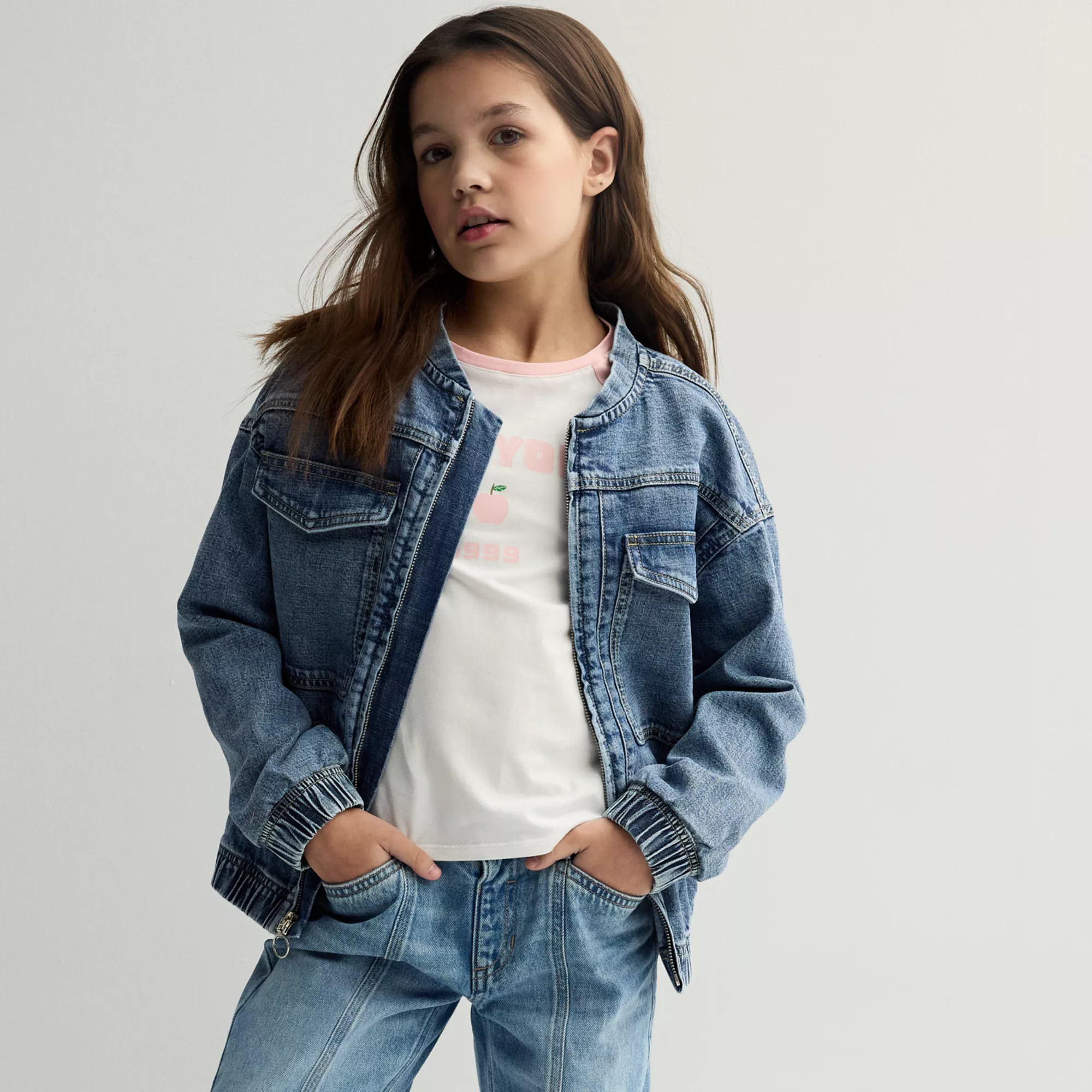 Girls 6-20 SO® Denim Bomber Jacket in Regular & Plus Size | Kohl's