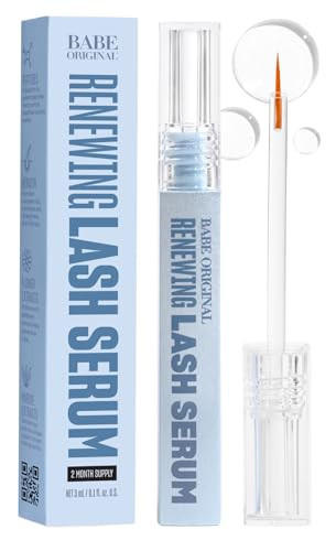 BABE ORIGINAL Renewing Lash Serum – Prostaglandin-Free, Peptide-Infused Gentle Lash Serum for Fuller, Longer-Looking Lashes, Lash Enhancing Treatment with Nourishing Botanicals, Vegan & Cruelty-Free | Amazon (US)
