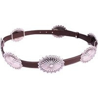 Western Metal Oval Concho Brown Medium Leather Belt No.5 | Etsy (US)