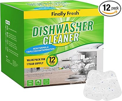 Finally Fresh Dishwasher Cleaner And Deodorizer, Dishwasher Cleaner Tablets to Remove Limescale a... | Amazon (US)