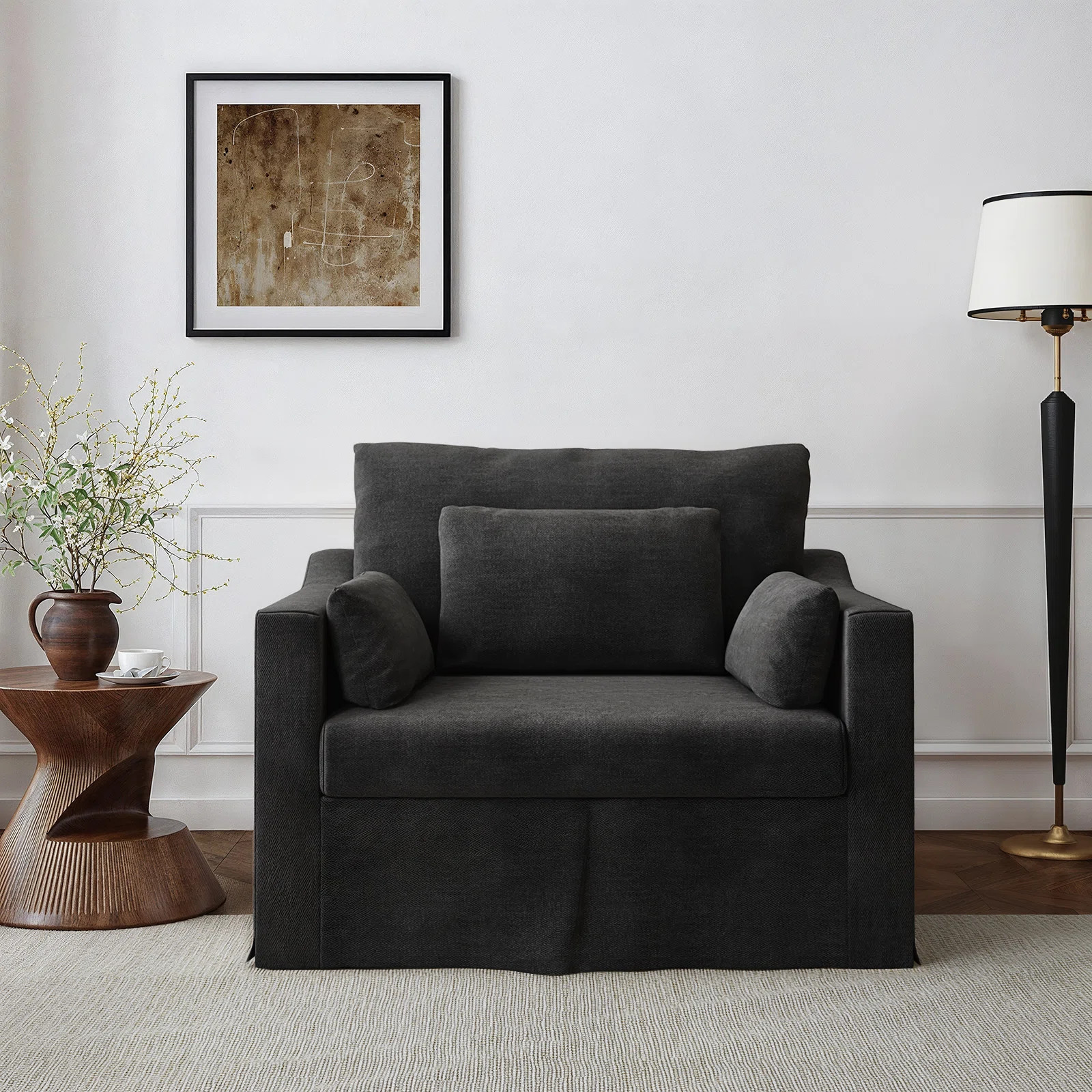 Eulon 42'' Upholstered Slipcovered Loveseat | Wayfair North America