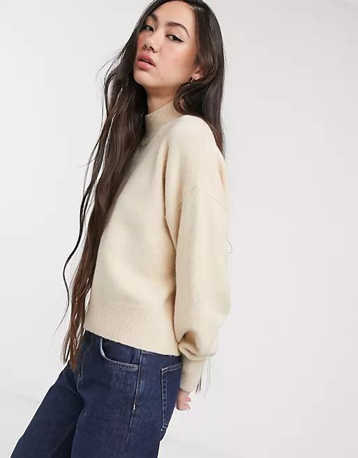 & Other Stories high neck sweater in beige | ASOS | ASOS (Global)