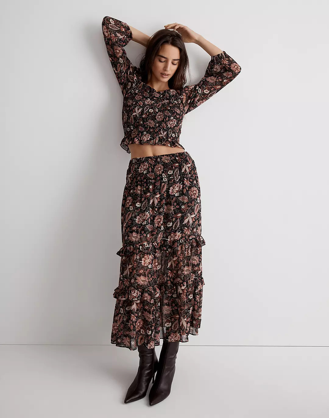 Ruffle Tiered Midi Skirt | Madewell